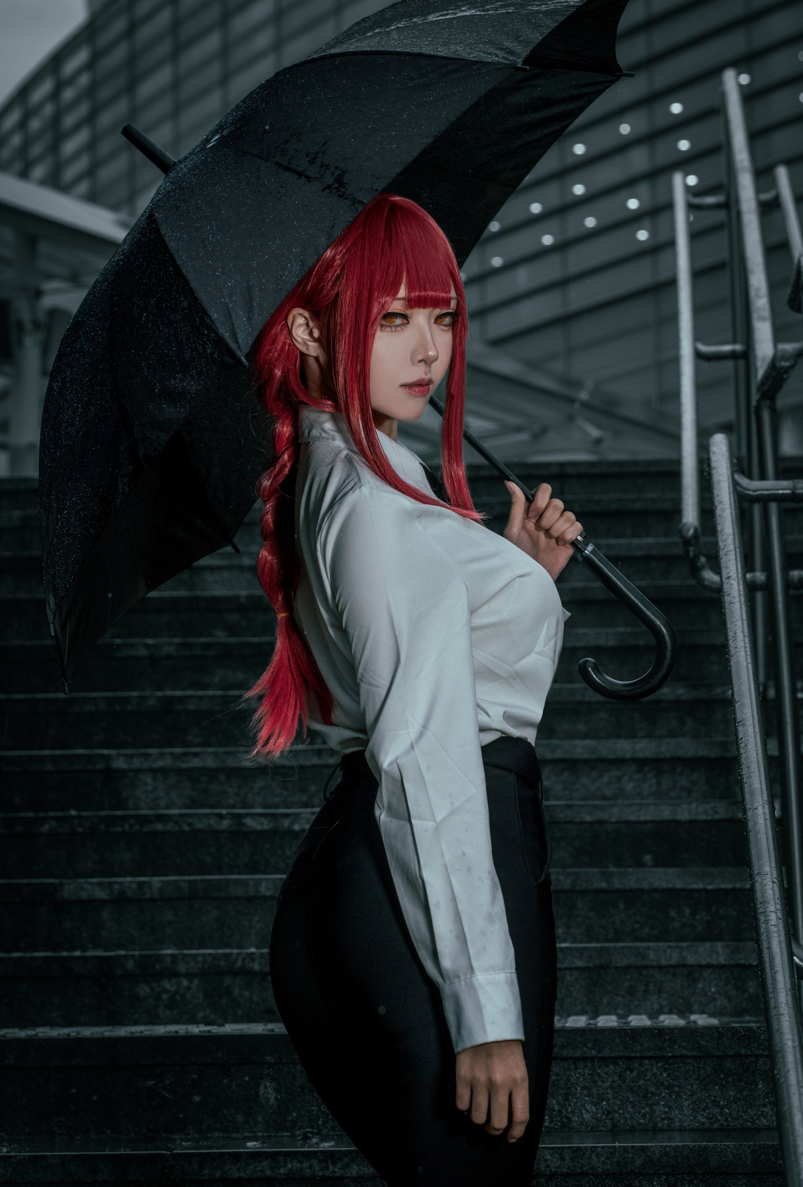 热爱《链锯人》的Coser《펌킨 Pi good duck71》真纪、蕾洁、姬野等角色一次还原!