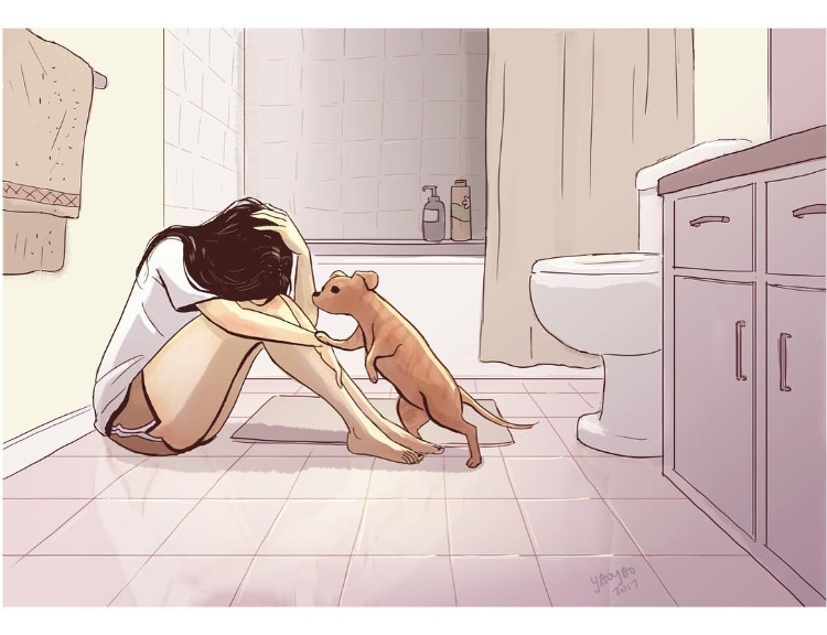 美国插画家画出《失恋女子的单身生活》