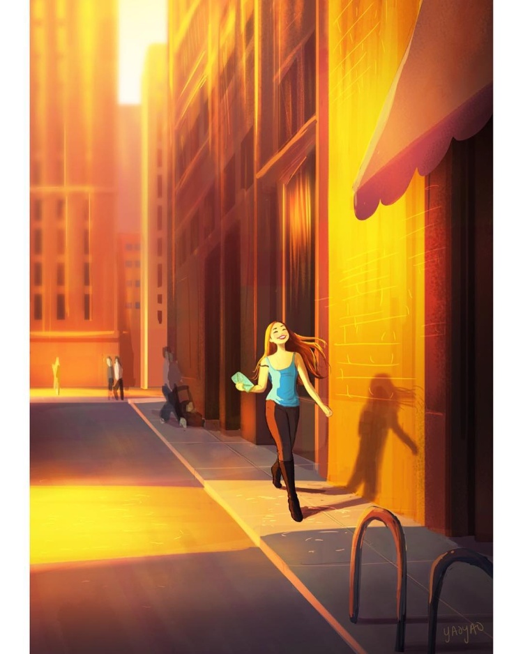 美国插画家画出《失恋女子的单身生活》