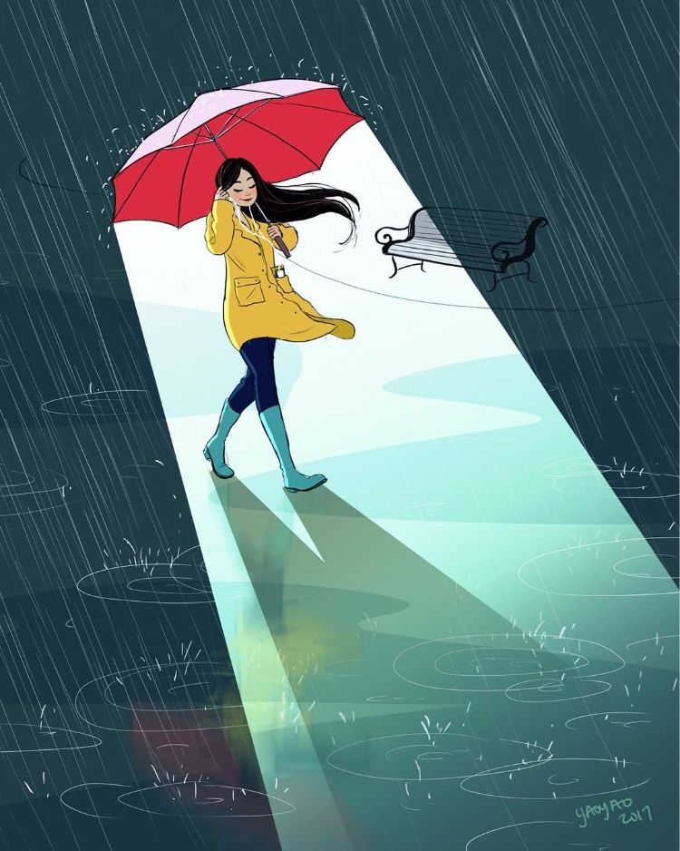 美国插画家画出《失恋女子的单身生活》
