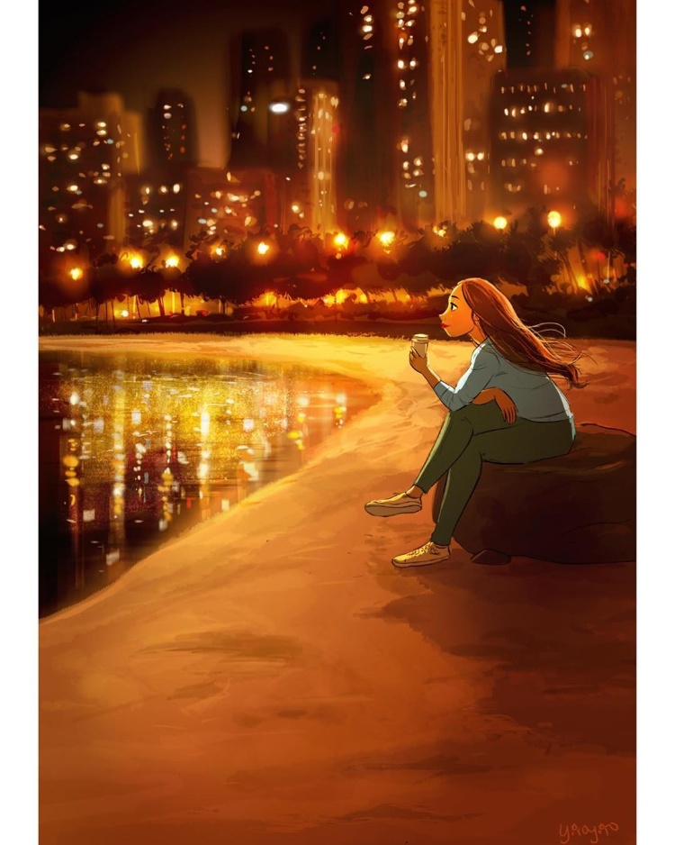 美国插画家画出《失恋女子的单身生活》