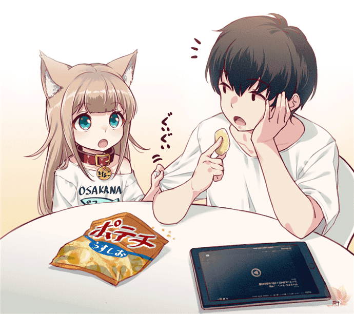插画《猫咪萝莉化》，萌到爆表