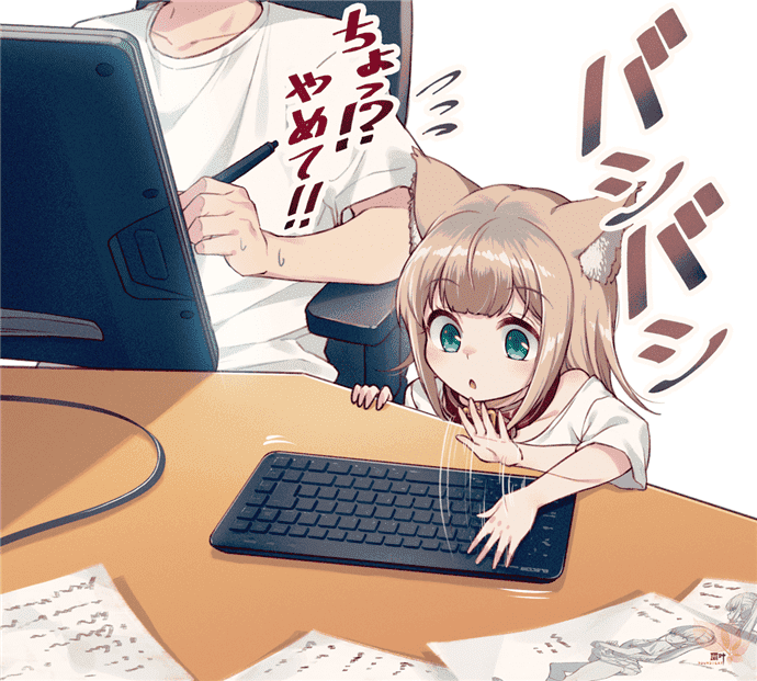 插画《猫咪萝莉化》，萌到爆表