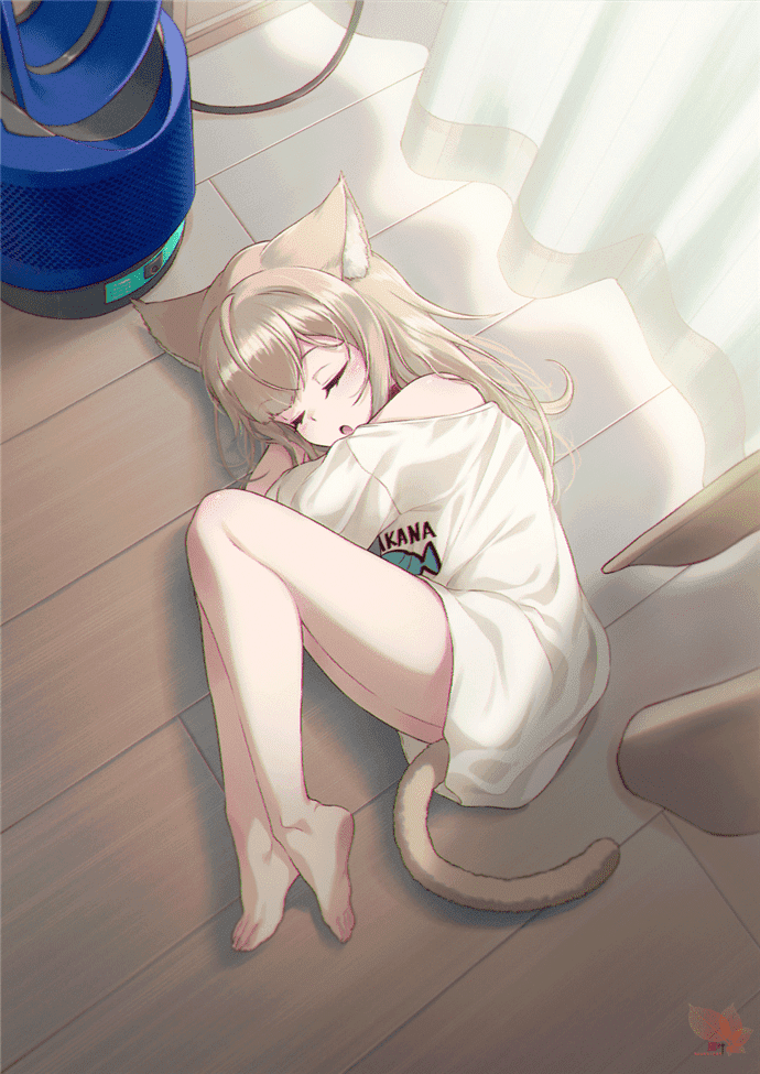 插画《猫咪萝莉化》，萌到爆表