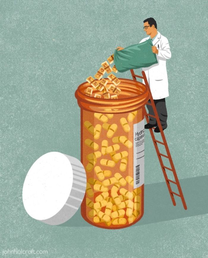 20张《带有深意的讽刺插画》这是被疫情捆绑的现实！