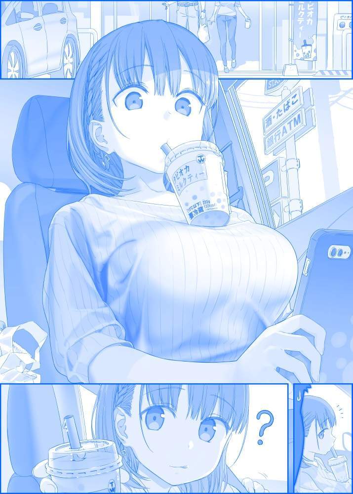 日本女孩潮流《用欧派捧珍珠奶茶》吸的同时还可以感受到奶香！