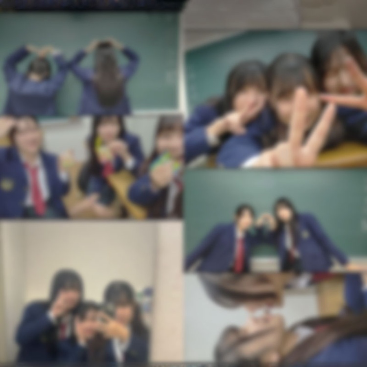 三个来自学校的亲密朋友。