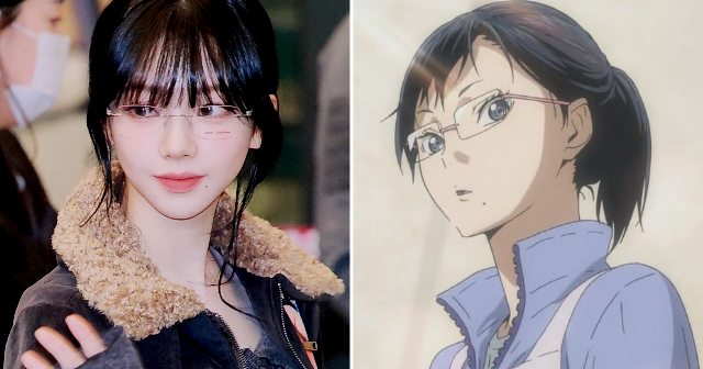 韩国女团《LE SSERAFIM》宫脇咲良撞脸《芙莉莲》！金发双马尾突破次元壁！