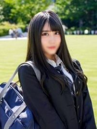 黑色长发的整洁美女美织
