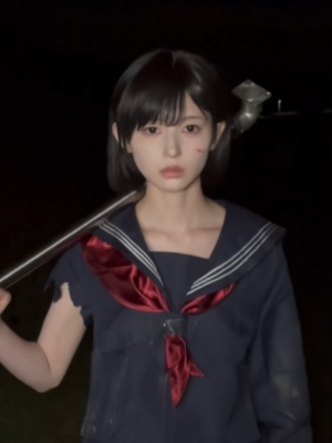 Coser真实还原《沉默之丘f》深水雏子！随手拿武器给人最强女高中生氛围！封面